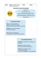 Vorschau - Arbeitsblätter - Die Götter und die Göttinnen der Griechen - Deckblatt