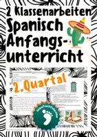 Vorschau - Klassenarbeiten - 2 Klassenarbeiten+EWH - Anfangsunterricht Spanisch - 2. Quartal - Deckblatt