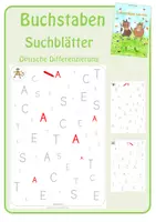 Vorschau - Arbeitsblätter - Buchstaben - Suchblätter (Druckschrift) - Deckblatt