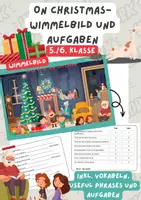 Vorschau - Arbeitsblätter - On Christmas - Wimmelbild und Aufgaben, inkl. Vokabeln und Useful phrases | Englisch, 5./6. Klasse, Christmas - Deckblatt