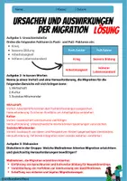Vorschau - Arbeitsblätter - Migration - Ursachen und Auswirkungen - Arbeitsblatt mit Lösungen - Erdkunde Klasse 8/9 - Seite 1