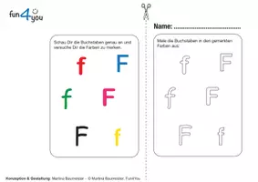 Vorschau - Arbeitsblätter - Erinnerungsspiel mit Buchstaben - Seite 1