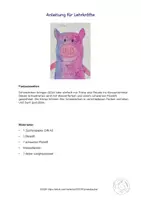 Vorschau - Mal- und Bastelvorlagen - Kunst Grundschule, Schweinchen gehabt, Glücksschwein, Schwein malen - Seite 3