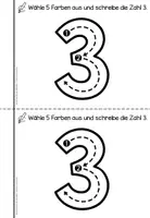 Vista previa - Hojas de trabajo - Gratis: Alles über die Zahl 3 - Heft Alemán Matemáticas - página 2