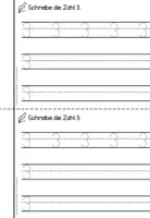 Vista previa - Hojas de trabajo - Gratis: Alles über die Zahl 3 - Heft Alemán Matemáticas - página 3