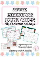Vista previa - Hojas de trabajo - MY CHRISTMAS HOLIDAYS (WORKSHEET+10 DYNAMICS) - Portada
