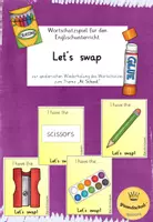 Vorschau - Spiele - Wortschatzspiel Let´s swap - "At school" - Deckblatt
