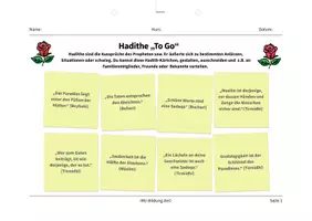 Vorschau - Aufgabenkarten - IRU - Hadithe_to_Go_5-6 - Seite 1