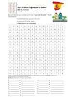 Vista previa - Juegos / Gamificación - Sopa de letras: Lugares de la ciudad - Portada