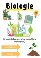 Vorschau - Unterrichtsreihen - Virologie allgemein Informationen und Arbeitsblätter - Deckblatt