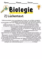Vorschau - Unterrichtsreihen - Zellkommunikation Informationen und Arbeitsblätter - Seite 2
