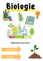 Vorschau - Unterrichtsreihen - Zellmembranstruktur Informationen und Arbeitsblätter - Deckblatt