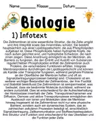 Vorschau - Unterrichtsreihen - Zellmembranstruktur Informationen und Arbeitsblätter - Seite 1