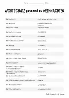 Vorschau - Arbeitsblätter - WEIHNACHTEN Wortliste mit Nomen, Verben & Adjektiven - Seite 3