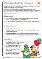 Vorschau - Arbeitsblätter - Wichtel - Kalender 2025 – Farbig, zum Ausmalen und Weitermalen - jährlich aktualisiert - Wichteltür #glückskekse25 - Seite 1