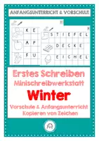 Vorschau - Arbeitsblätter - Schreiben im Kindergarten, Anfangsunterricht und Vorschule Minischreibwerkstatt Winter - Deckblatt