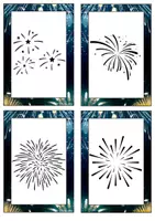 Vorschau - Mal- und Bastelvorlagen - Neujahr Silvester Feuerwerk zeichnen leicht gemacht - Bildkarten - Seite 3