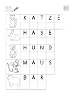 Vorschau - Arbeitsblätter - Erstes Schreiben: Tiere. Anfangsunterricht und Vorschule. Fit für Klasse 1 - Seite 1