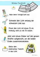Vorschau - Mal- und Bastelvorlagen - Winter Windlicht Bastelvorlage Licht Tischlichter basteln mit Kindern Schneemann, Eisbär und Pinguin - Seite 1