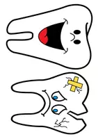Vorschau - Poster - Healthy & unhealthy food: Happy & Sad Tooth (Plakat / Sortieren) - Englisch - Kl. 3/4 - Seite 3