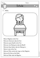 Vorschau - Arbeitsblätter - Schulsachen Schule Arbeitsblatt Leseverstehen differenziert - DaZ DaF Sprachförderung - Seite 3