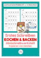 Vorschau - Arbeitsblätter - Ersten Schreiben. Kochen und backen. Anfangsunterricht und Vorschule Fit für Klasse 1 - Deckblatt