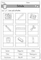 Vorschau - Arbeitsblätter - Schulsachen Schule Arbeitsblatt differenziert - DaZ DaF Sprachförderung - Seite 3