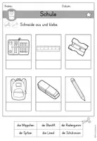 Vorschau - Arbeitsblätter - Schulsachen Schule Arbeitsblatt differenziert - DaZ DaF Sprachförderung - Seite 2