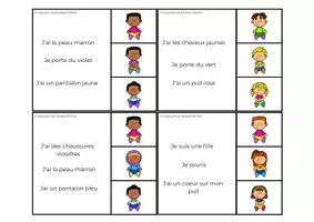 Aperçu - Feuilles d'exercices - Compréhension de phrases simples, les enfants assis - Page 3