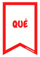 Aperçu - Présentation / Support pour le tableau - Guirlandes des Pronoms Interrogatifs en Espagnol! - Page 1