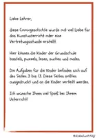 Vorschau - Mal- und Bastelvorlagen - "Das verschwundene Pausenbrot!" Interaktiver COMIC NR. 1 - Seite 1