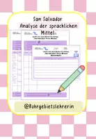 Vorschau - Arbeitsblätter - San Salvador Stilmittel Analyse rhetorische Mittel - Deckblatt
