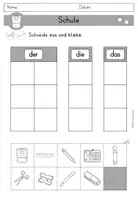 Vorschau - Arbeitsblätter - Schulsachen Schule Arbeitsblatt Artikel - DaZ DaF Sprachförderung - Seite 3