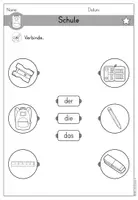 Vorschau - Arbeitsblätter - Schulsachen Schule Arbeitsblatt Artikel differenziert - DaZ DaF Sprachförderung - Seite 2