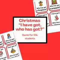 Vista previa - Juegos / Gamificación - Christmas "who has got, I have got" Card game , ESL, PDF - Portada
