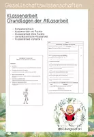 Vorschau - Klassenarbeiten - Klassenarbeit Gewi Atlasarbeit - Deckblatt