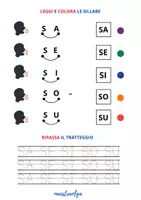 anteprima - Esercizi - Consonante S - Esercizi facilitati di letto-scrittura - Pagina 2