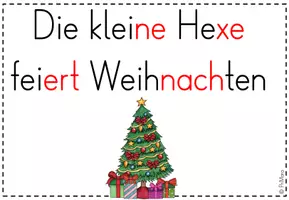 Vorschau - Poster - Reihentransparenz zur Unterrichtsreihe "Die kleine Hexe feiert Weihnachten" - Seite 1