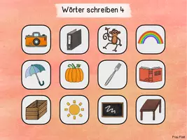Vorschau - Spiele - Öffne die Deutschbox Wörter schreiben 4 (interaktive PDF) - Seite 1