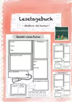 Vorschau - Arbeitsblätter - Lesetagebuch: Überblick des Buches - Deckblatt