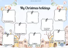 Vista previa - Hojas de trabajo - MY CHRISTMAS HOLIDAYS (WORKSHEET+10 DYNAMICS) - página 3