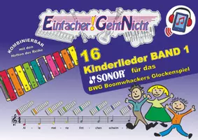 Vorschau - Arbeitsblätter - Materialpaket - 77 Kinderlieder, Weihnachtslieder, Hits und Evergreens für das BWG Boomwhackers Glockenspiel - Deckblatt