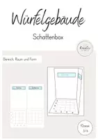 Vorschau - Arbeitsblätter - Würfelgebäude - Schattenbox - Deckblatt
