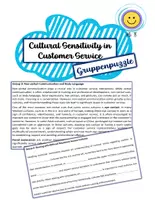 Vorschau - Arbeitsblätter - Gruppenpuzzle - Cultural Sensitivity in Customer Service - Deckblatt