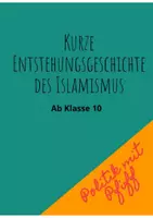 Vorschau - Arbeitsblätter - Entstehungsgeschichte Islamismus - Deckblatt