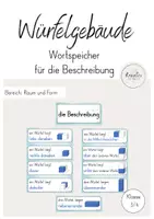 Vorschau - Präsentationen/Tafelbilder - Würfelgebäude - Wortspeicher für die Beschreibung - Deckblatt