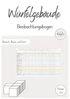 Vorschau - Unterrichtsreihen - Würfelgebäude - Beobachtungsbogen - Deckblatt