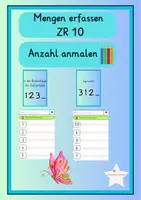 Vorschau - Arbeitsblätter - Mengen erfassen ZR10 - Malen, differenziert - Deckblatt