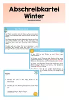 Vorschau - Arbeitsblätter - Abschreibkartei Winter - Deckblatt