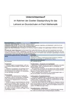 Vorschau - Stundenentwürfe - Unterrichtsentwurf Tangram Examen - Deckblatt